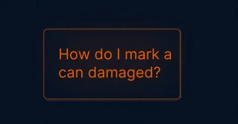 Help chat bubble asking how to mark a container damaged